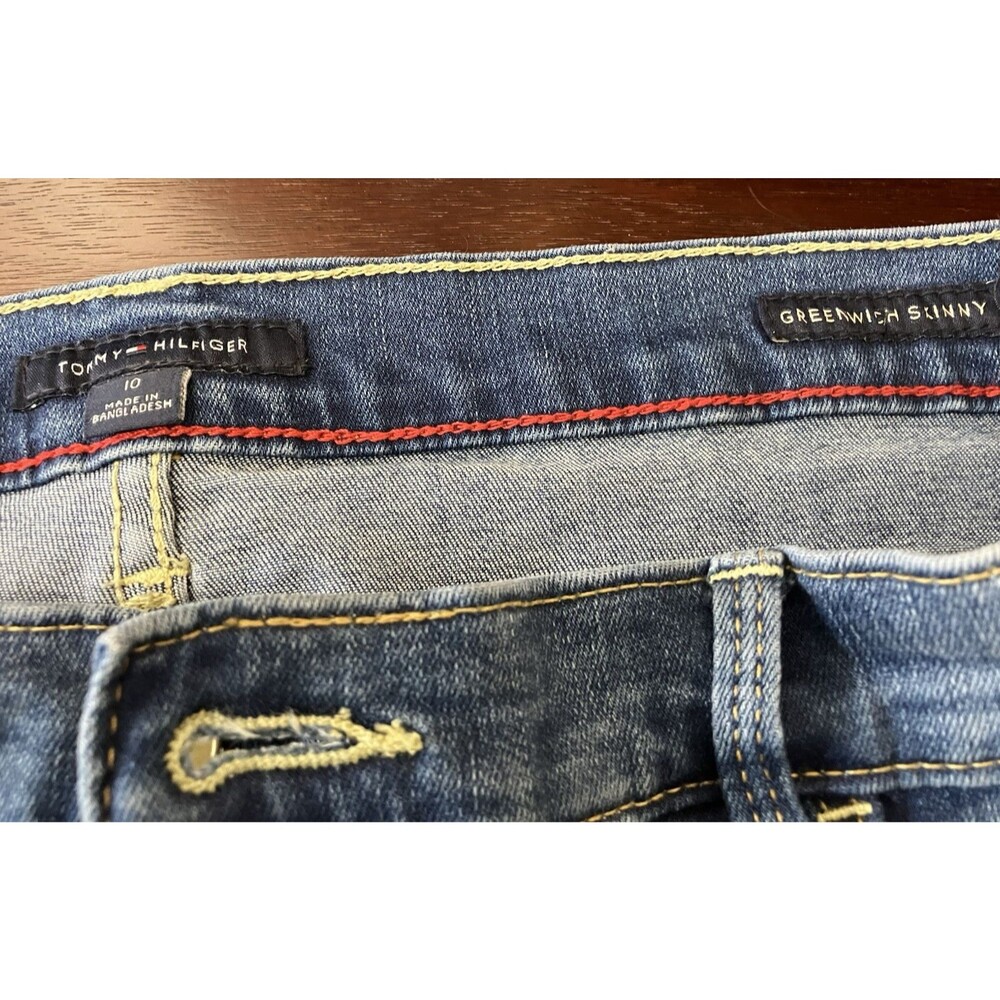 Tommy Hilfiger Womens Greenwich Skinny Mid Rise Stretch Blue Jeans Size 10 - Picture 2 of 8